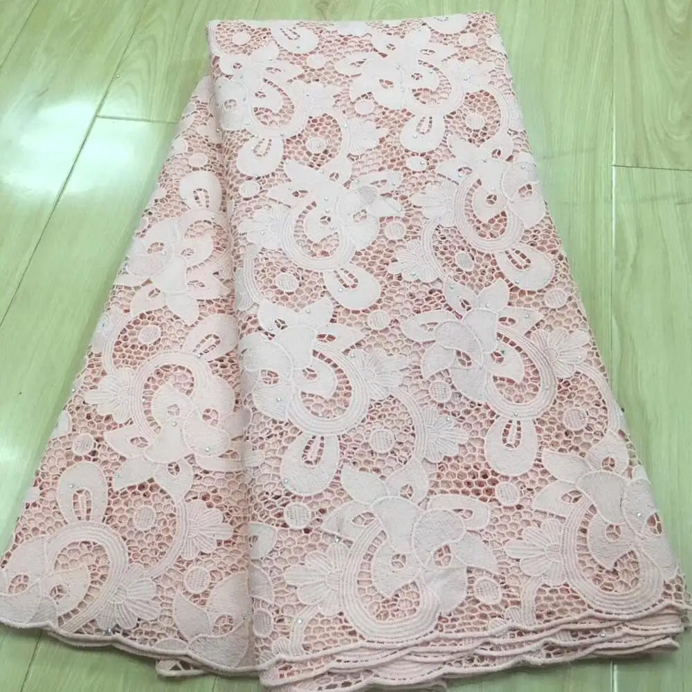 STILL FLY african lace fabric high quality guipure lace latest cotton swiss voile lace french cordd lace fabric 5yards/lot - Цвет: as picture