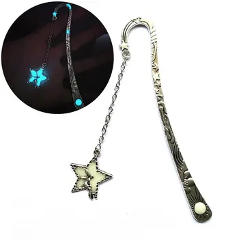 

Book Markers Star Flying Man Whale Tail Bookmark Luminous Glow In The Dark Metal Book Marker Gifts Bookmarks For Books