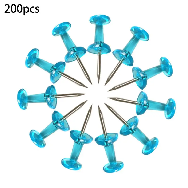 Новинка 200 шт прозрачные пластиковые нажимные булавки декоративные цветные карты для большого пальца