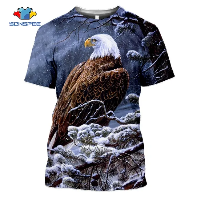SONSPEE Fashion Streetwear Falcon Clothing Animal Eagle 3D Print T-shirt Summer Casual Men Hawk T Shirts Women Short Sleeve Tops 10337