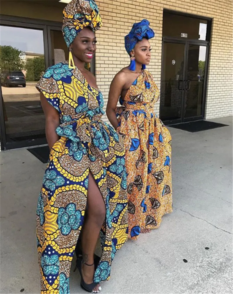 Longue Robe Africaine Wax Pour Femmes 197 Longue robe africaine wax pour femmes 196