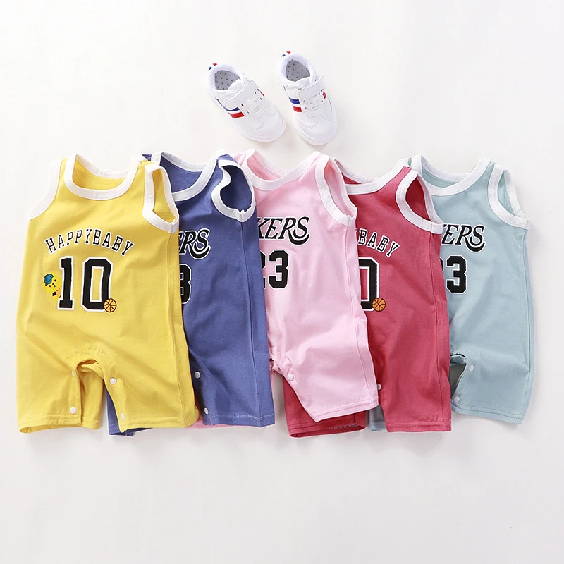 Baby Bodysuits comfotable Baby Jumpsuits 2021 Summer Cotton Baby Boys Girls Sleeveless Vest Rompers Neonatal Sports Climbing Clothes carters baby bodysuits	