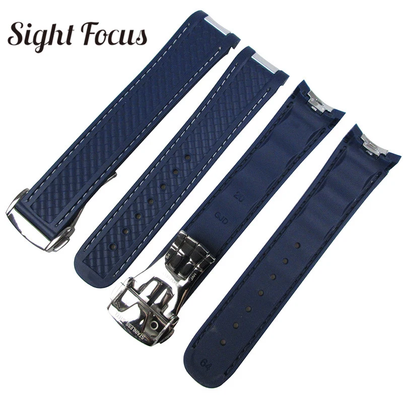 20mm Rubber Watchband For Omega 