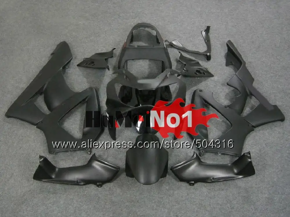 Корпус для HONDA CBR900 RR CBR 929RR 929 900 RR 900RR 46MC. 0 CBR929RR CBR900RR CBR929 RR 2000 2001 00 01 комплект обтекателей синего и белого цвета - Цвет: No. 10 Flat black