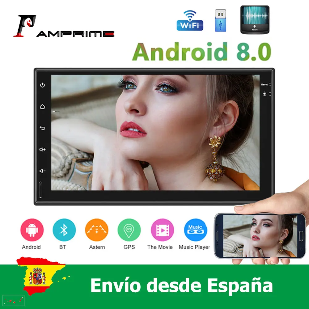 AMPrime автомобильное радио 2Din Android 8,0 Универсальный сенсорный автомобильный dvd-плеер GPS навигация WiFi Bluetooth HD радио плеер Мультимедиа Радио AMPrime автомобильное радио 2Din Android 8,0 Универсальный сенсорный автомобильный dvd-плеер GPS навигация WiFi Bluetooth HD радио плеер Мультимедиа Радио