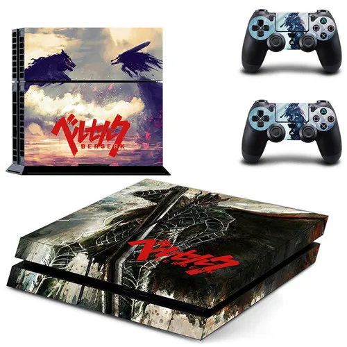 BERSERK полная лицевая панель наклейка для PS4 Наклейка для playstation 4 консоль и контроллеры наклейка для PS4 виниловая наклейка - Цвет: GYTM2755
