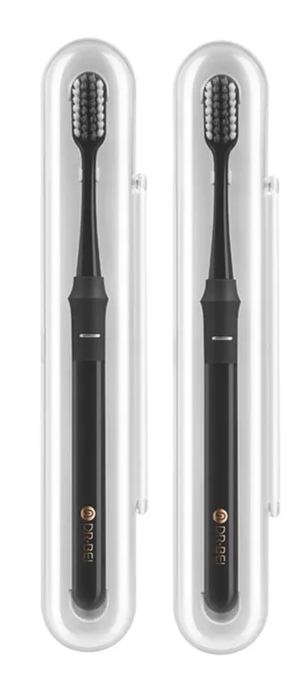 2pcs black С походная коробка Xiao mi Doctor B Tooth mi Bass метод лучше шунт щеток пара Уход за зубами для mi jia умный дом - Цвет: 2pcs black
