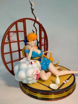 

One Piece Anime Model GK F3 Drunken Kimono Nami Action Figure 26cm Sexy Girl Statue Collection Toy Desktop Decoration Figma