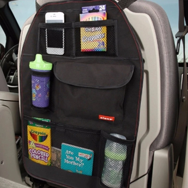 Car Seat Back Multi-Pocket Storage Bag Organizer Holder Pouch Black Practical 