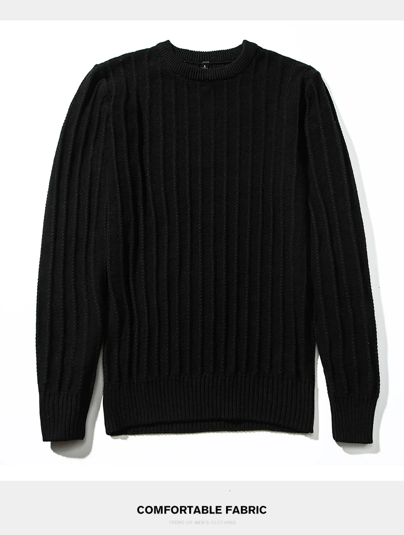 Solid Color Pullover Men's Sweater Winter O-Neck Cotton Warm Male Long Sleeve Sweater For Masculino Casual M-3XL Hot