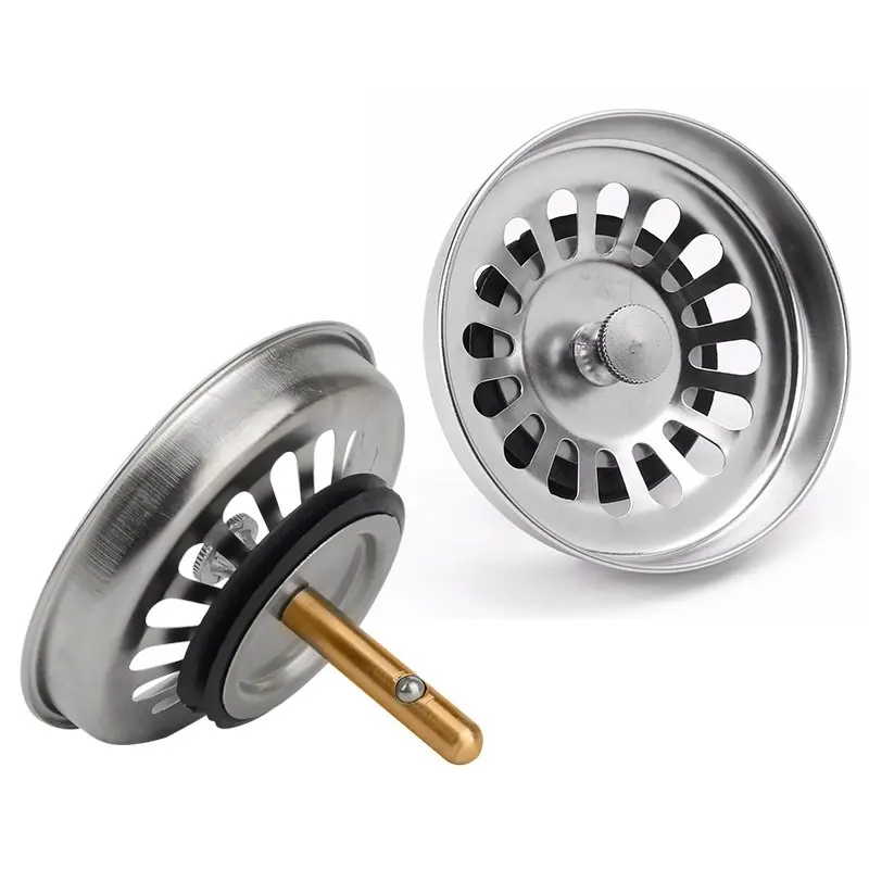 New Kitchen Waste High Quality Basket 304 Plug 1pc Stainless Filter Strainer Sink Steel Drainer Drain
