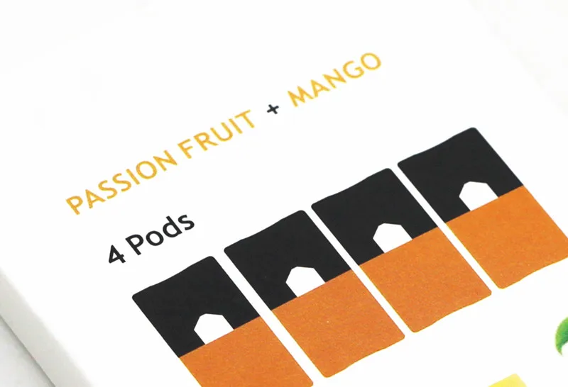 Passion Fruit Mango Mr Fog 1 мл 6% Nic Сменные стручки 10 вкусов совместимы с JUU1 упаковка из 4 шт - Цвет: Passion Fruit Mango