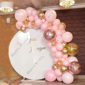 

100Pcs Diy Party Balloon 4D Rose Gold Aluminium Foil Ballon Gold Confetti Transparent Globos For Wedding Anniversary Decoration