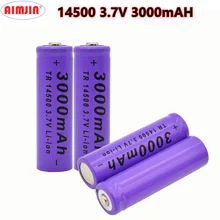 100 14500 Bateria litowa 3 7V 3000mAh akumulatory mogą spawać nikiel Bateria do latarka LED zabawka tanie i dobre opinie aimjin Li-ion 3000 mah CN (pochodzenie) Tylko baterie