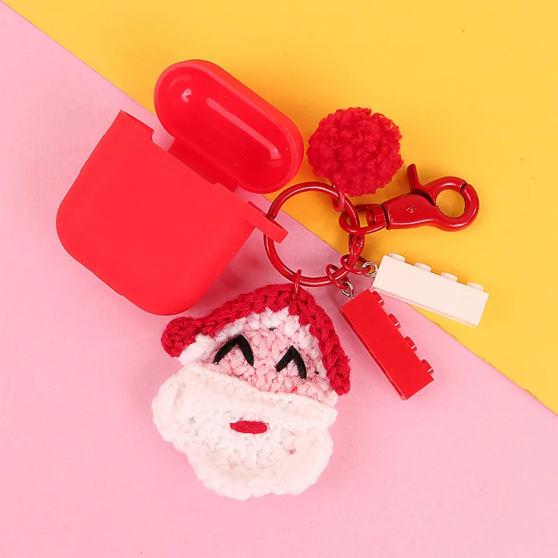

Santa-Claus Hairball headphone Shell For Airpods Case Bluetooth Wireless Earpphone Cover For AirPods Charging Box Cover