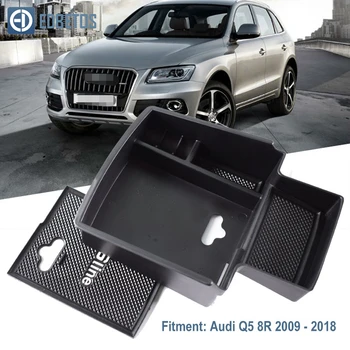 

For Center Console Armrest Storage Box Audi Q5 8R 2009 - 2018 Organizer Storage Glove Box Tray Container Holder Q5 8R MK1 S Line
