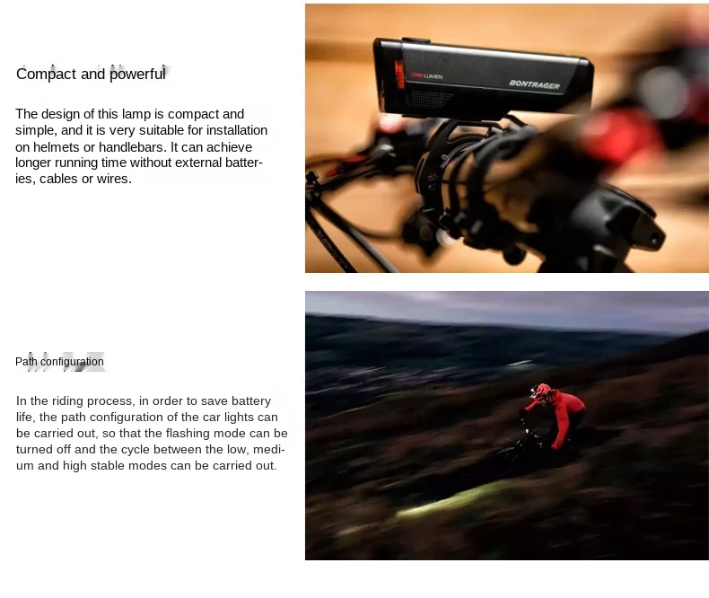 TREK Bontrager lon Elite R Rechargeable LED Lights 4Bike Cycling