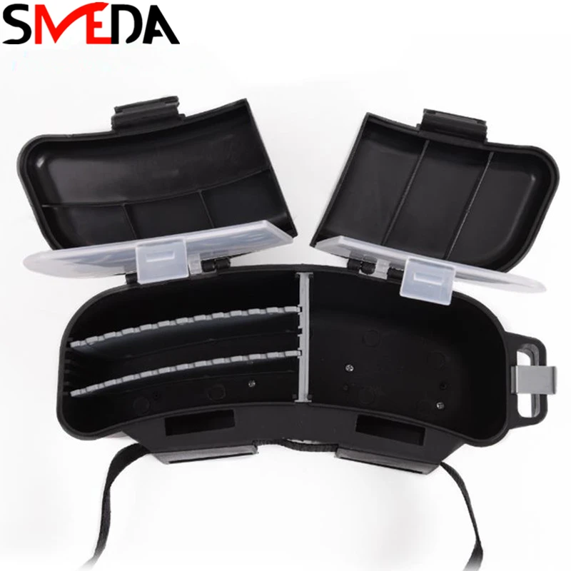 

2019 Portable Fishing Lures Tackle Storage Box Double Compartments Lure Hook Baits Pesca Accessory Plastic Baits Tackle Box