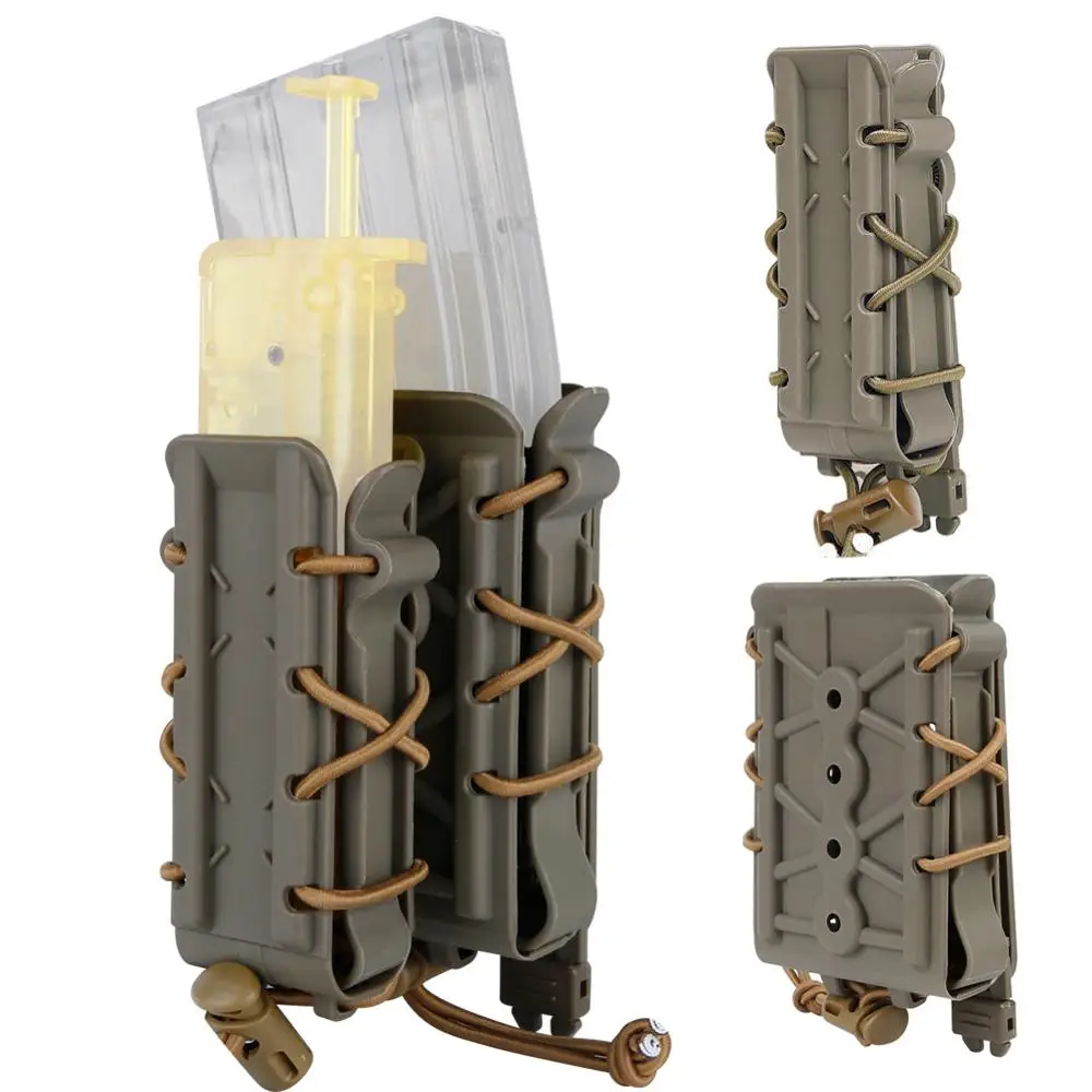 

Molle Magazine Pouch Military Soft Shell Pistol Mag Pouch 9mm 45ACP 5.56 7.62Molle Belt Fast Attach Carrier Magazine Set Holster