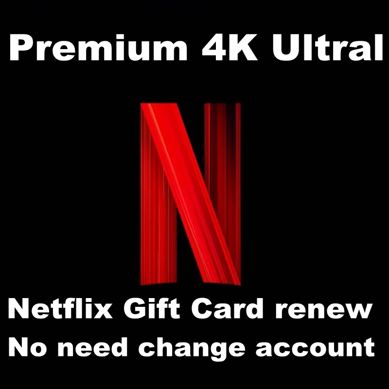 

3 Month 6 Month 1 Year Netflix Gift Code 4K Premium Ultra HD Support 4 Profiles 1 Kids For Smart TVs Phone TV Box Android IOS
