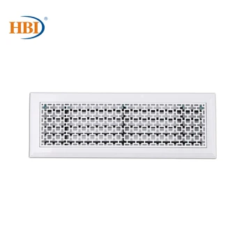 

HBI 500mm*150mm White Rectangular Plastic Frame Steel Decorative Air Grille Vent Retro Style Outlet Pattern-peace Everywhere