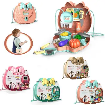 

Beauty Makeup Toys For Girls Simulation Kitchen Ice Cream Medical Bag Pretend Play Toy Shoulder Bag Role-playing Children Toys