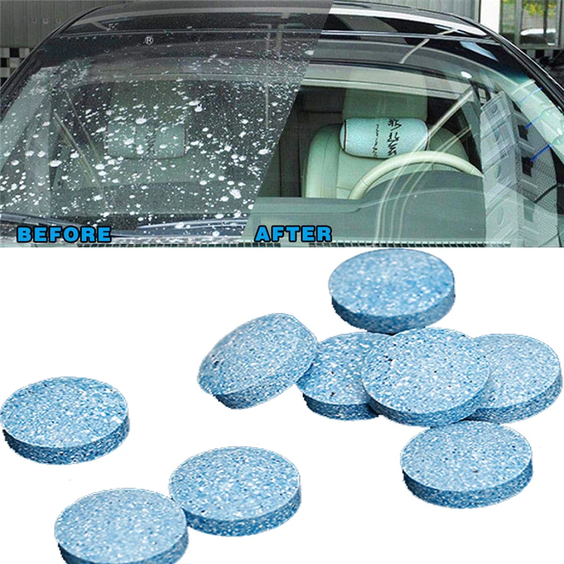 

10Pcs Car Solid Wiper Fine Seminoma Wiper Auto Window Cleaning Effervescent tablet Windshield Glass Cleaner Household Cleaning