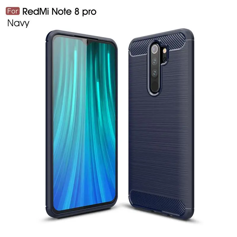 Силиконовый чехол для xiaomi Redmi Note 8 Pro карбоновый бампер мягкий телефона Note8 Global |