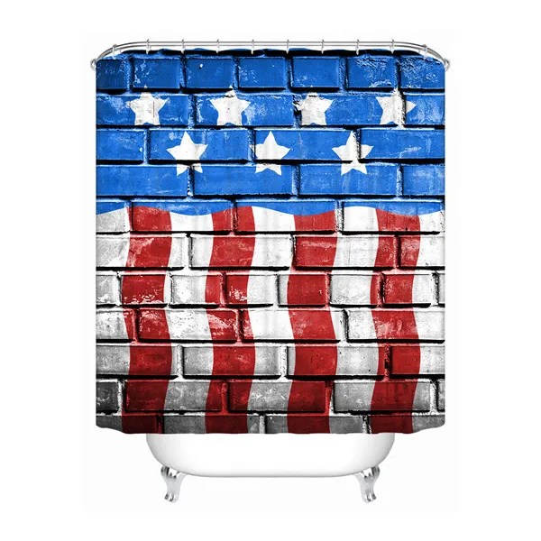 Shower Curtain Пользовательские American Eagle Ванная комната приемлемым душ Шторы полиэфирной ткани Ванная комната Шторы#180320-01-195 - Цвет: Shower Curtain