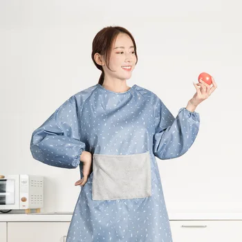 

New Wipable Hand Apron Kitchen Long Sleeve Apron Waterproof Oil Resistant Apron Cooking Overclothes Sleeved Apron Oversleeve