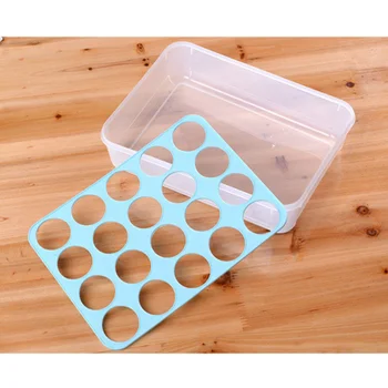 

1PC 20 Grids Egg Tray Transparent Removable Plastic Eggs Holder for Refrigerator Home