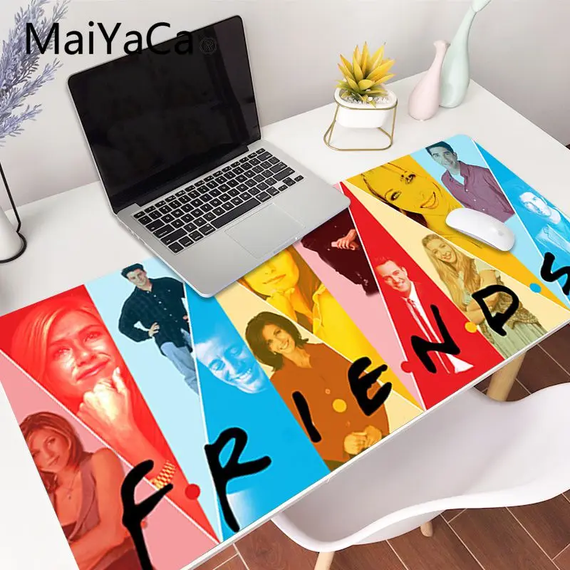 MaiYaCa TV series Friends Quotes Customized laptop Gaming Accessories Mousepad Mouse Mat Keyboard 80x40cm xxl Mouse Pad Game