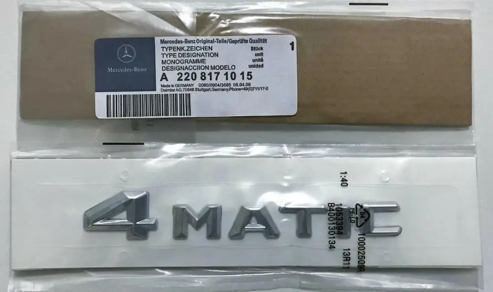 

FOR Mercedes Benz 4MATIC Car Sticker Chrome Emblem Badge Decal USA Free Shipping AX