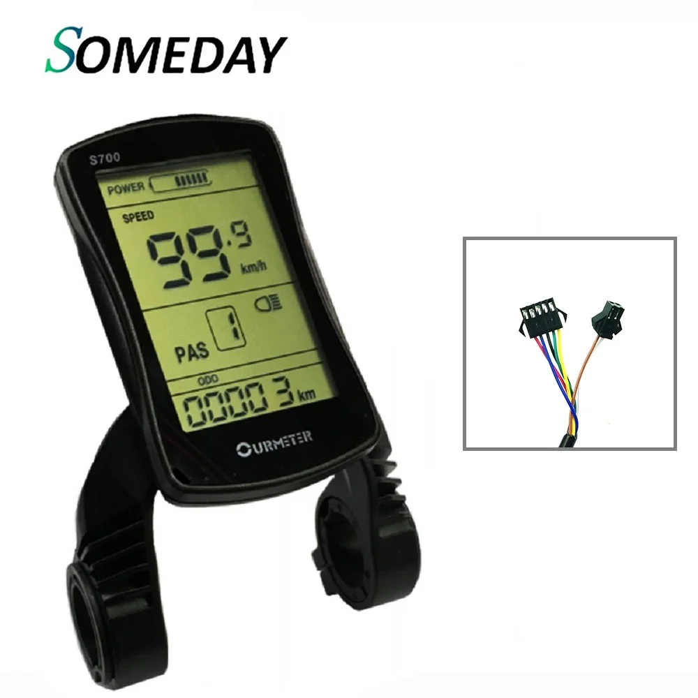 

SOMEDAY S700 LCD Display Ebike Display Electric Bicycle Accessories for 24V36V48V Electric Bicycle Conversion Kit