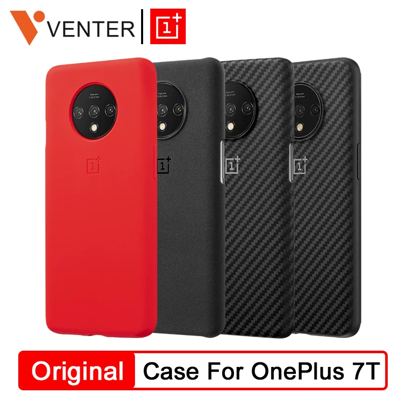

100% Original OnePlus Standstone Case OnePlus Silicon Case For OnePlus 7T Genuine Protective Case Back Skin Cover Case