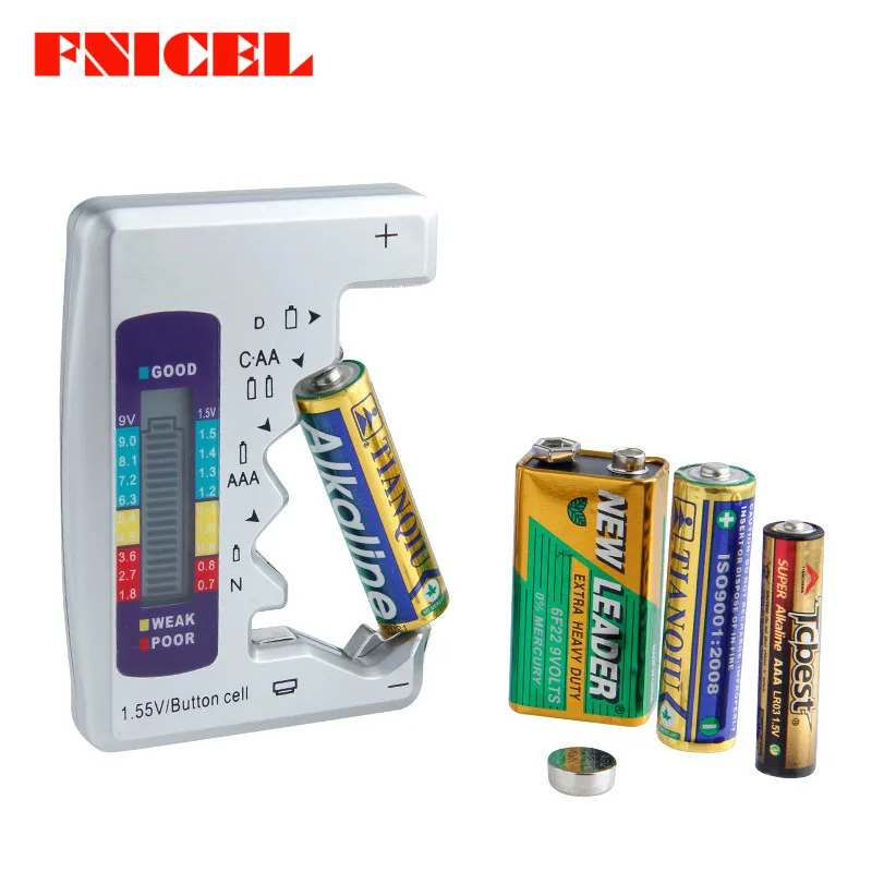 

NEW Digital Battery Capacity Tester C/D/9V/AA/AAA/1.5V Lithium Household Battery Power Supply Measuring Instrument