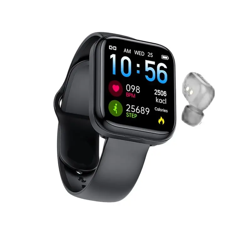 US $38.99 Smart Watch X5 TWS Bluetooth Headset Wireless Earphones Two in one 154inch Call Music Sport Band Smartwatch For Android IOS