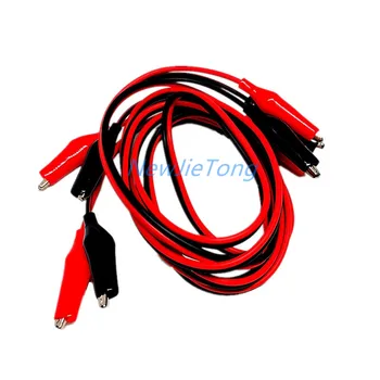

1pc Alligator Clips 35MM Electric DIY Test Leads Double-ended Crocodile Test Clips red black Electrical Roach Jumper Wire 1M