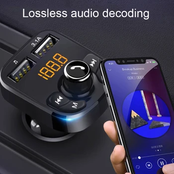 

Kebidu Car Mp3 Player Bluetooth 5.0 FM Transmitter Modulator Handsfree Car Accessories Audio FM Transmittor 3.1A Fast Charger