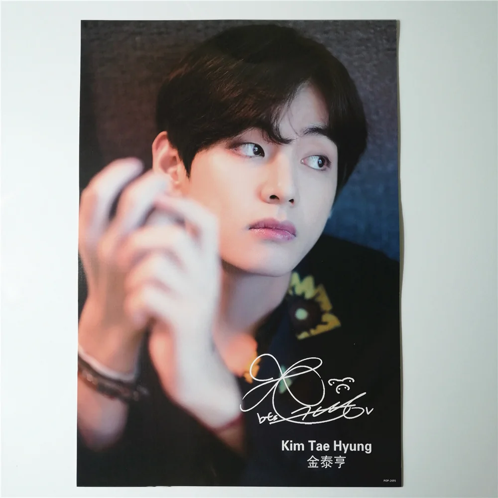 8*(42x29 см) Bangtan Boys Kim Tae Hyung V kpop вокруг TaeHyung плакат наклейки на стену подарок