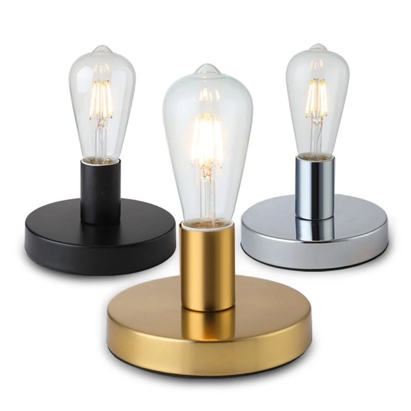 Minimalist Table Lamp Us Uk Eu Plug Wrought Iron Desk Light For Bedroom Bedside Lamp Night E27 110v 220v Home Decoration Led Table Lamps Aliexpress