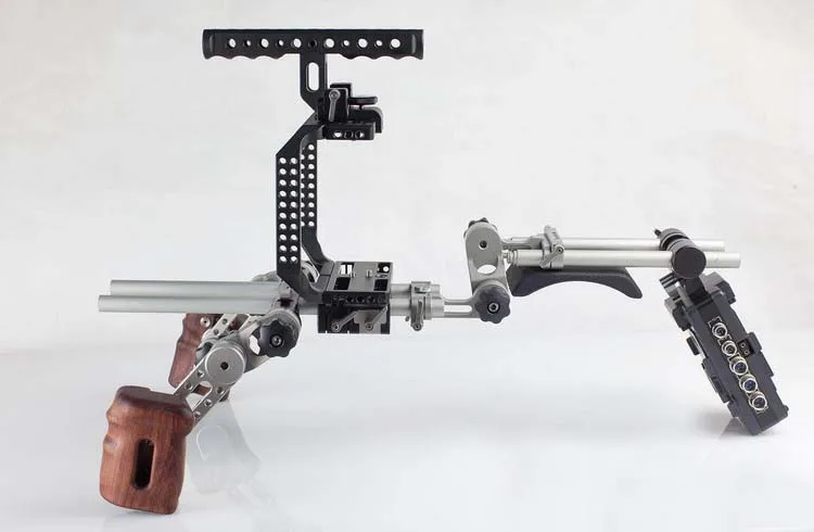 Профессиональный Movcam BMCC shoulder rig Black Magic Cinema Camera Cage с ручкой и