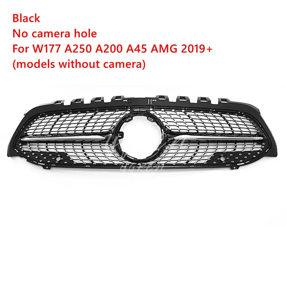 Silver Diamond Front Grill Grille For 2019 Mercedes-Benz W177 A200 A250 A45 AMG Silver Diamond Front Grill Grille For 2019 Mercedes-Benz W177 A200 A250 A45 AMG