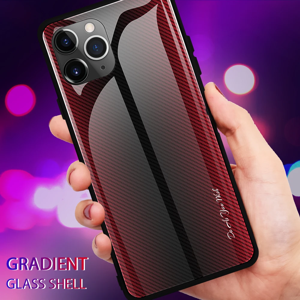

Case Gradient For iPhone 11 Pro Max Protective Glass Cover Anti Fall Explosion Proof Scratch Proof