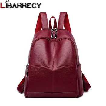 

Fashion New Women Leather Backpack Designer School Backpacks for Teenager Girls Brand Shoulder Bags for Women Leisure Travel Bag