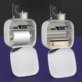 

High Quality Waterproof Hanging Tissue Box Shelf Bathroom Multi-function Pumping Tissue Box Bathroom toilet storage rack H5