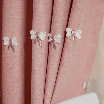

3D Bow-knot Curtain for Girl Baby Room Cartoon Shade Drapes Sheer Fabric for Window Bedroom Treatment Tulle Curtain T153#4
