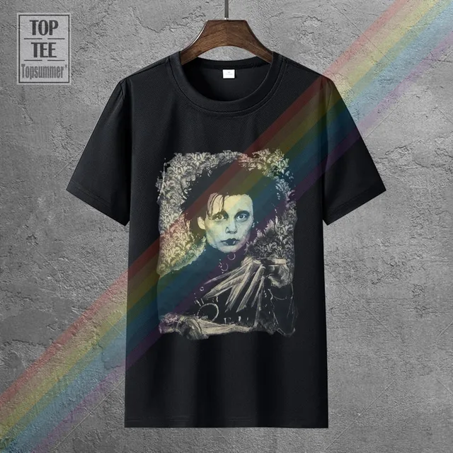 Edward Scissorhands T-Shirt Tim Burton Johnny Depp Goth Punk Film New Cool Tee Shirt 0139867-Black