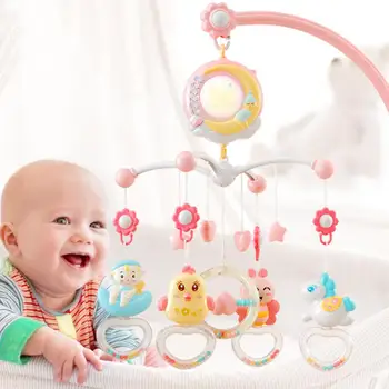 

Baby Crib Mobiles Rattles Music Educational Toys Bed Bell Carousel for Cots Projection Infant Baby Toy 0-12 Months for Newborns