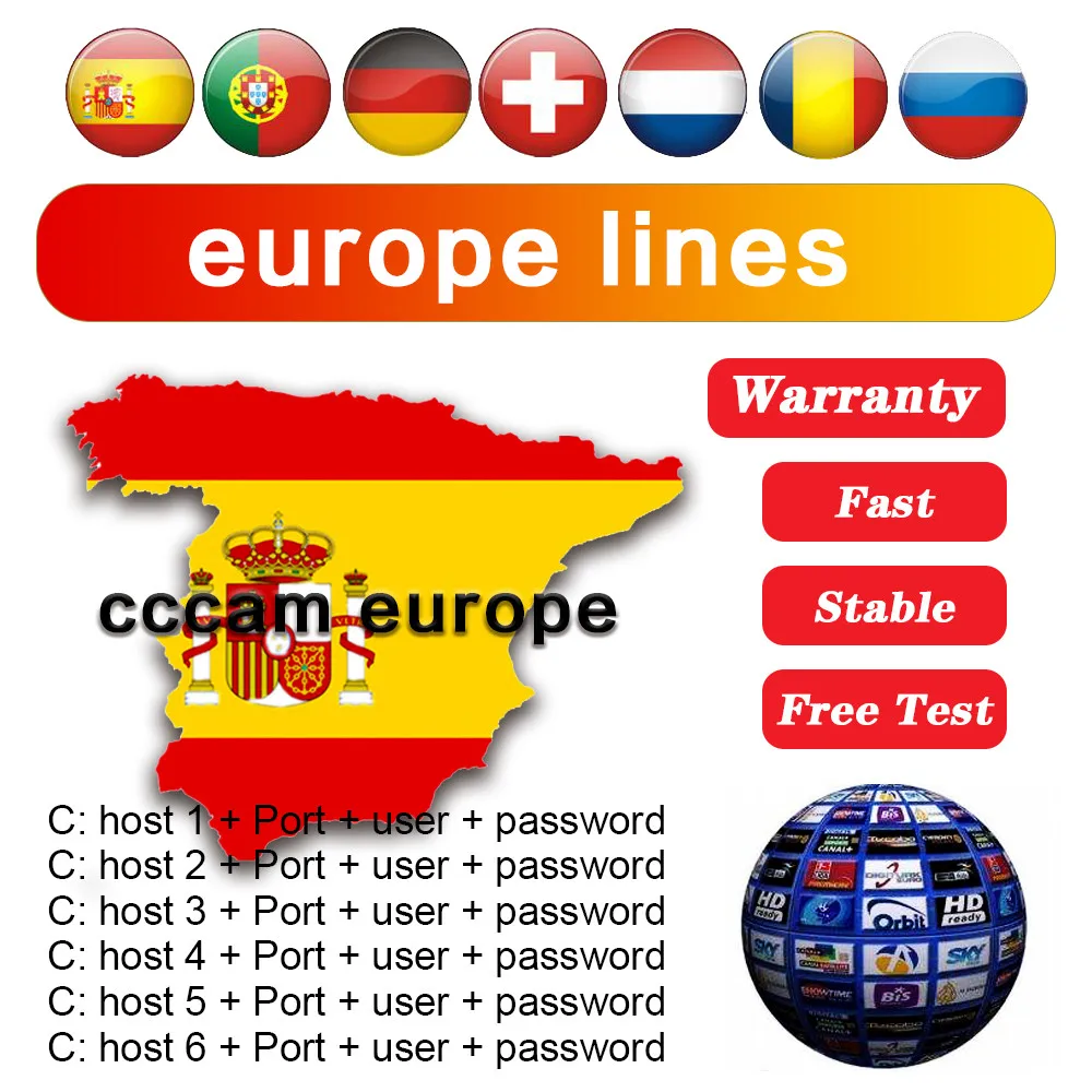 Líneas de cccam para Europa, 7 líneas, DVB-S2, satelite, GTmedia, V8 Nova, V7S, V9, Freesat, V7, 2021